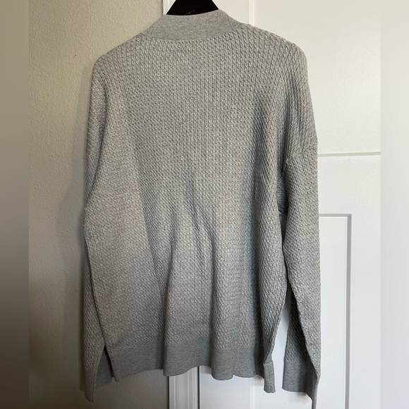 NEW Revolve WeWoreWhat Varsity Cardigan Gray M/L Cable Knit - Picture 5 of 5